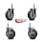 Service Caster Regency 460EC26 EC-26 5'' Replacement Caster Set with Brakes, 4PK REG-GR20S514-PPUB-MRN-845-2-TLB-2 - alternate 2